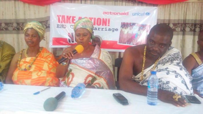   Nana Abenaa Boatemaa addressing the press